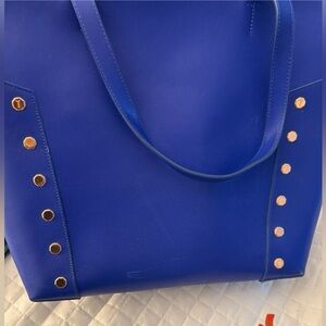 NWOT Ted Baker Royal Blue Tote with Gold Accents